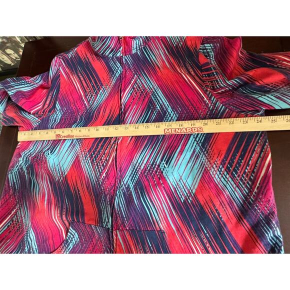 Liz & Me For Catherine’s Size 1X Abstract Zip Up Long Sleeve Shirt Jacket Fall - Picture 5 of 6